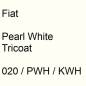 Preview: Fiat, Pearl White Tricoat, 020 / PWH / KWH.